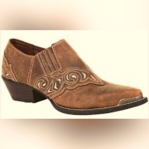 Durango Tan Western Ankle Booties